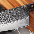 SHUOJI Hand Forged Kitchen Knife Hammer Pattern Chinese Style Kitchen Cutter 5Cr15 Stainless Steel Chop Cut Slice Cleaver Knives