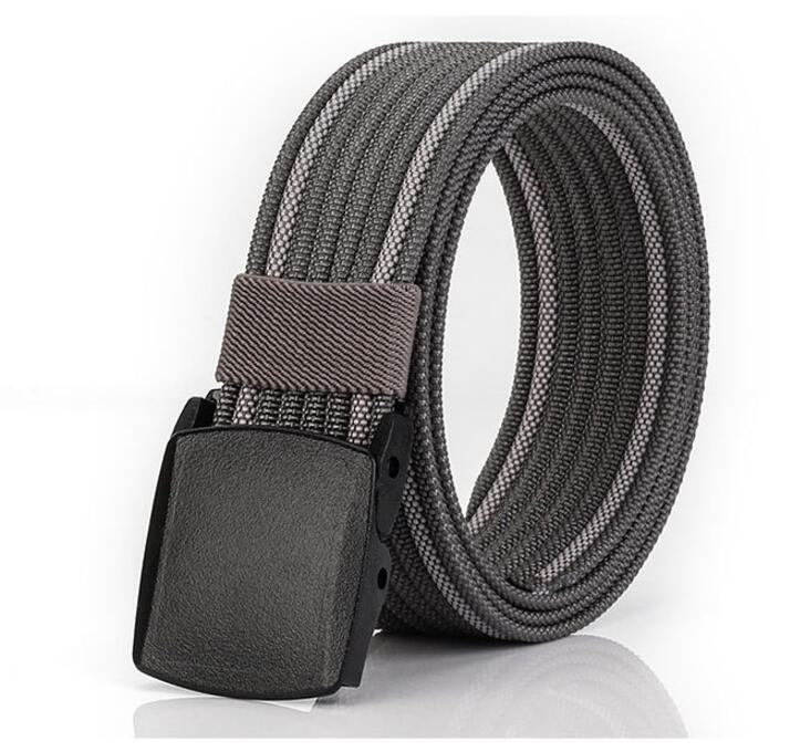 Men Female Belts Military Nylon Adjustable Belt Men Outdoor Travel Tactical Waist Belt with Plastic Buckle for Pants 130cm