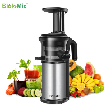200W 40RPM Stainless Steel Masticating Slow Auger Juicer Fruit and Vegetable Juice Extractor Compact Cold Press Juicer Machine