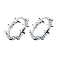 MloveAcc Pure 925 Sterling Silver Hoop Earring Barbed Wire S925 Earrings Gift for Women Girl Teen Jewelry