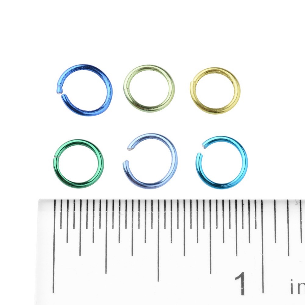 Mixed 6 Colors Open Jump Rings Split Rings For DIY Jewelry Making Findings Connector accessories,about 1080pcs/box,6x0.8mm F70