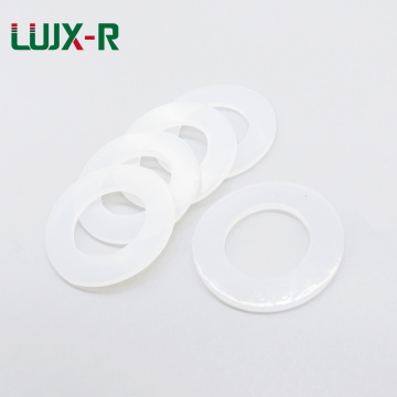 LUJX-R 10pcs Sealing Flat Gasket White Silicone 