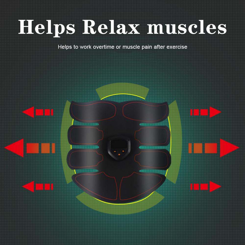 Abdominal Muscle Stimulator ABS EMS Trainer Body Toning Fitness USB Rechargeable Muscle Toner Workout Machine Men Women Training