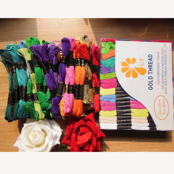 Wholesale 100% cotton embroidery thread sewing thread 100rolls/box (each box contain 50kinds of color/each roll 8m)
