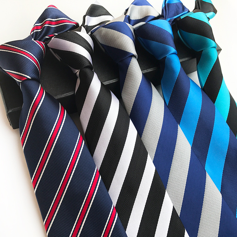 New Classic Stripes Jacquard Woven Silk Men's Tie Necktie Bow Ties Wedding Party