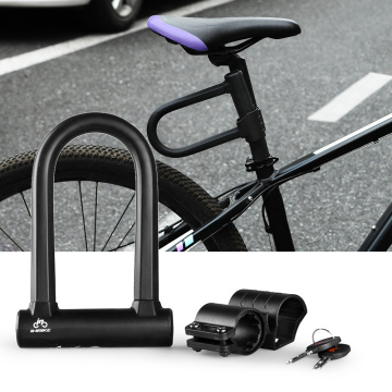 Heavy Duty Anti-shear Steel Bicycle Lock Anti Theft Bike Lock Combination with U Lock Shackle Flex Cable Lock and Bracket