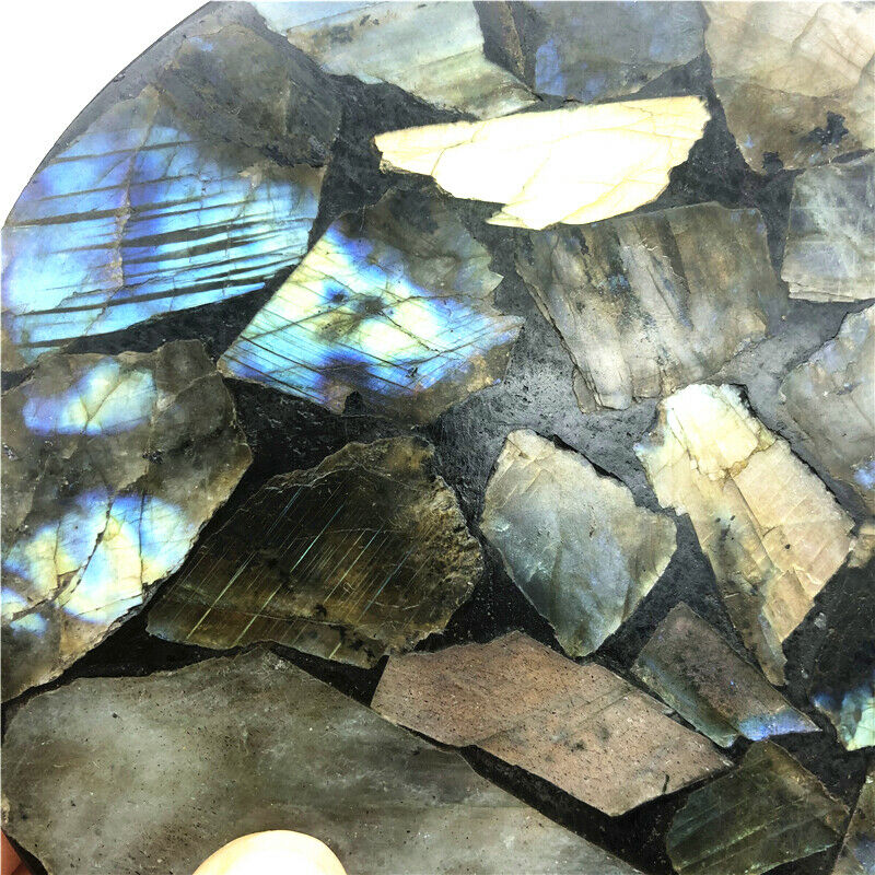 1PC Natural Labradorite Plate Slice Quartz Crystal Mineral Specimen Display Healing Natural Stones and Minerals