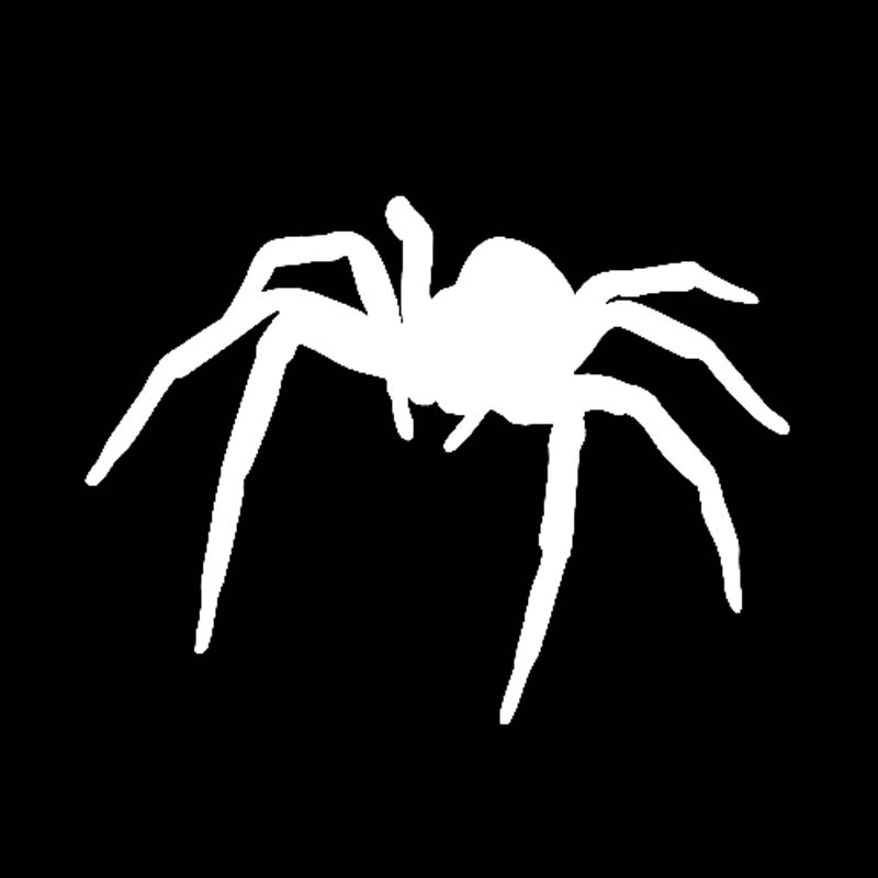 YJZT 10.2CM*7.6CM Spider Car Sticker Heart Venom Animal Araneae Decal Vinyl Black/Silver C19-0215