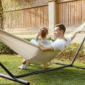 Double Hammock Outdoor Rollover Prevention Camping Hanging Swing Bed for Hiking D0AD