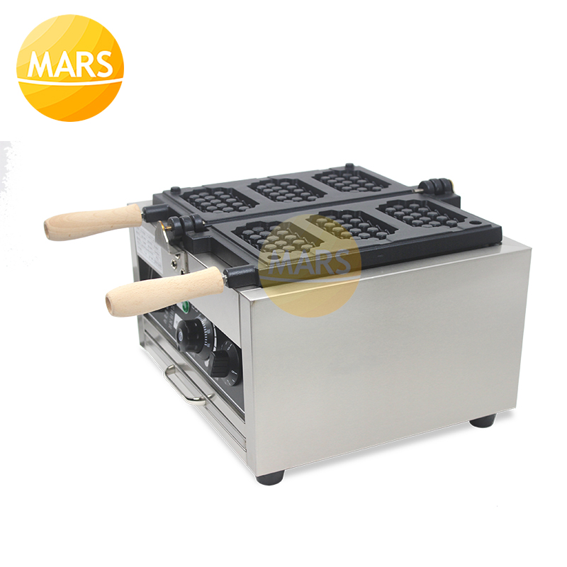 Commercial Use Honeycomb Shaped Flip Waffle Maker Electric Waffle Pop On A Stick Making Machine Pan Iron Baker Mould 110V 220V