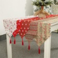 Christmas Fabric Printed Table Runner Household Table Cover Antifouling Santa Claus Tablecloth Christmas Decorations