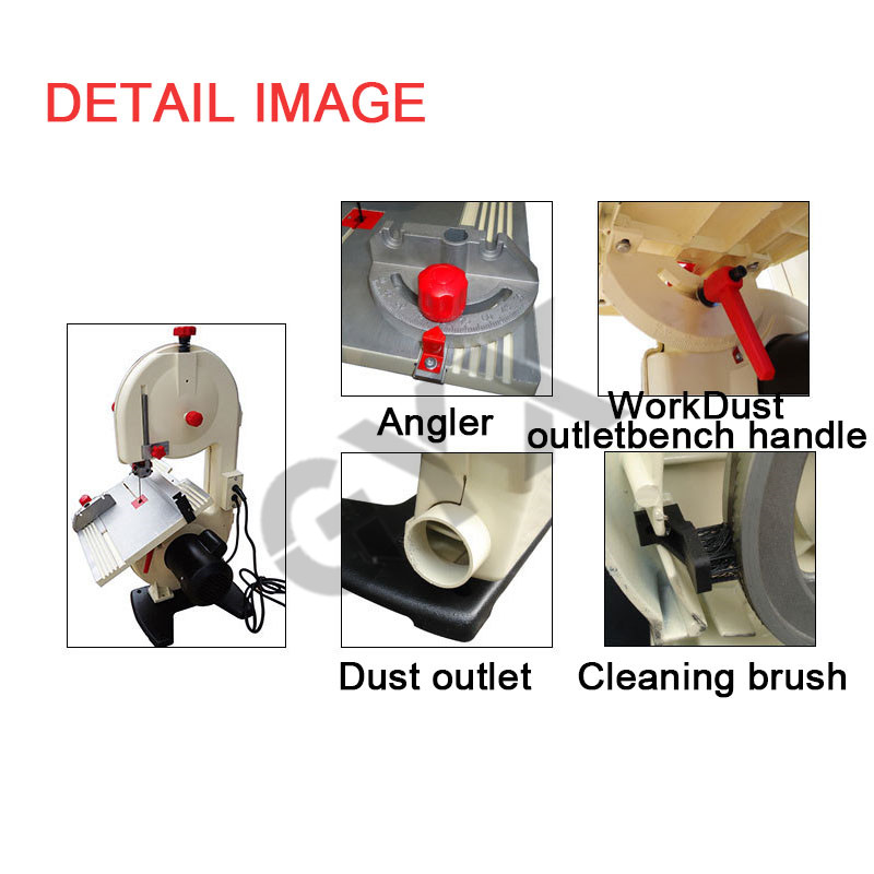 350W / 8 inch band saw household woodworking bench power tool multi-function electric oblique saw curve pull flower saw