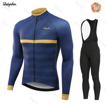 NWFUL Winter Thermal Fleece Set Cycling Clothes Men Jersey Suit Sport Riding Bike MTB Clothing Bib Pants Warm Sets Ropa Ciclismo