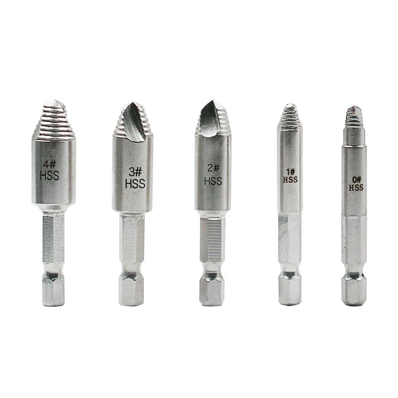 Damaged Screw Extractor Drill Bits Remove Broken Stuck Screw Easy Speedout Stripped Remove Power Tools Set 0# 1# 2# 3# 4#