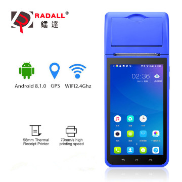 RADALL POS Terminal POS System PDA Barcode Scanner Android 3G WIFI Bluetooth Wireless Receipt-Bill Printer Scanner Device RD6000