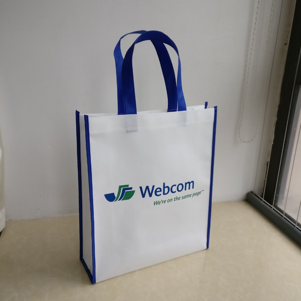 Wholesale 500pcs/lot China Factory Promotional Reusable Custom logo Shopping PP non woven bag Recyclable non woven bag TNT bag