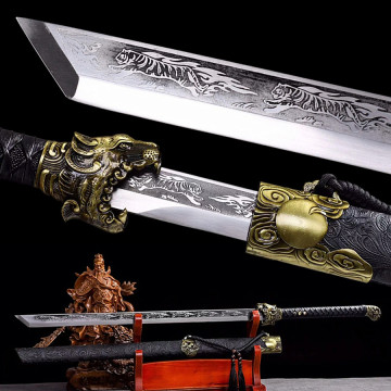 Tiger Head Outdoors Dao Sword Katana Sharp 1095High Carbon Steel Battle Knife