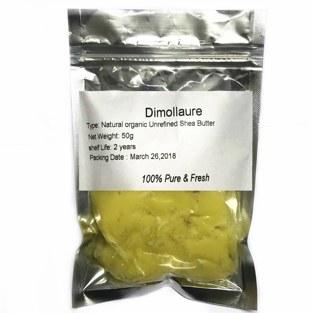 Dimollaure 50g Natural Organic Unrefined Shea Butter Oil Skin Care essential oil carrier oil Hair care handmade soap oil Body