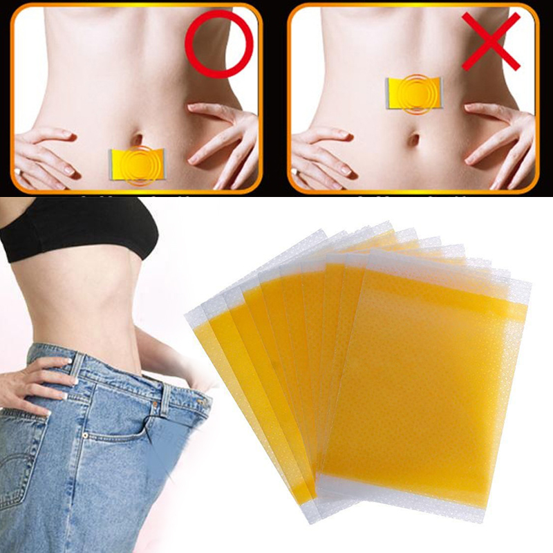 10pack=100pcs Slim Paste Patch Stomach Fat Burning Navel Stick Slimming Lose Weight Burn Fat Anti Cellulite Abdomen Paches