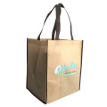 500pcs/lot Promotional Price Recyclable Brown Non Woven Fabric Shopping Bag Large Capacity Tote Non Woven Bag for Trade Show
