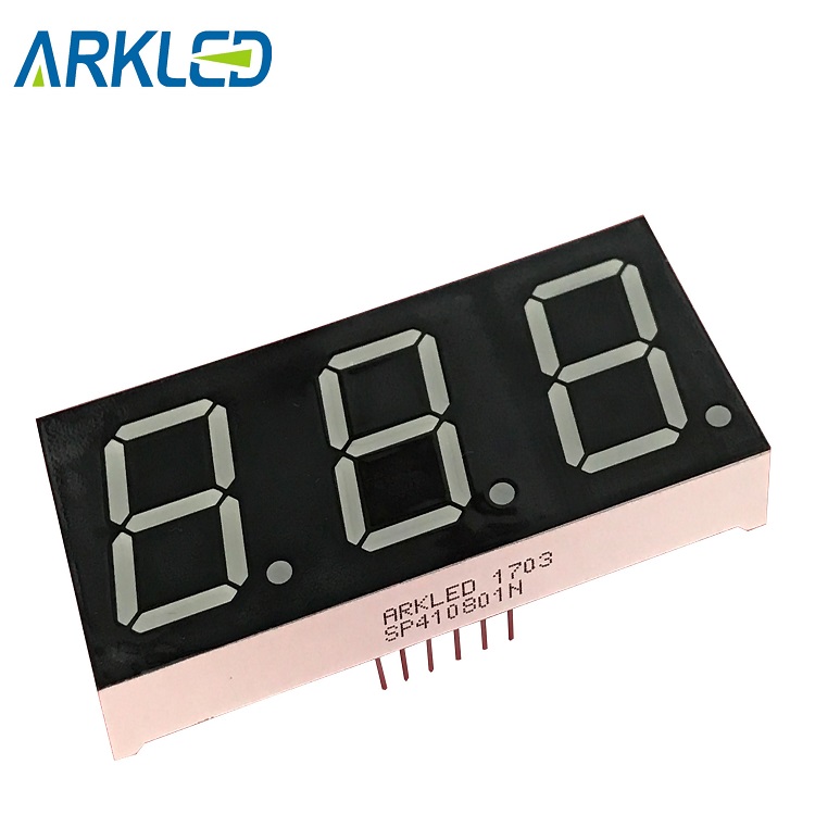 0.8 inch three digits led display YG color