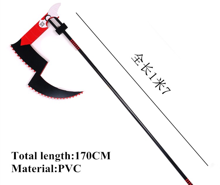 TOP QUALITY! Anime Tokyo Ghoul JUZO SUZUYA / REI Big Black Sickle Weapon Cosplay Props for Halloween Party Carnival Event