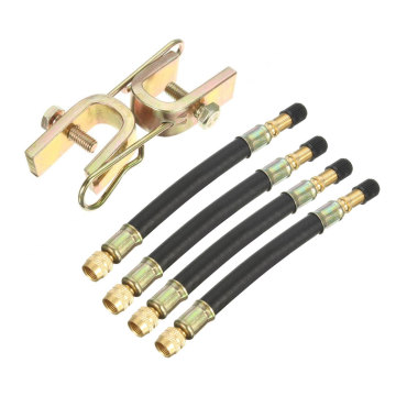 4x Tire Tyre Wheel Valve Extension With 2 Clamps Dual Tire Wheel Truck Bus Transit Adaptor + Clamps Valve Extension 140mm