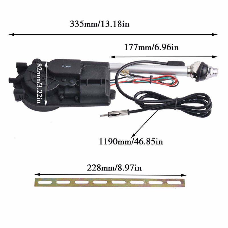 NS Modify Universal Electric Power Antenna Automatic Telescopic Radio Antenna For Car Modification Stainless Steel 78CN