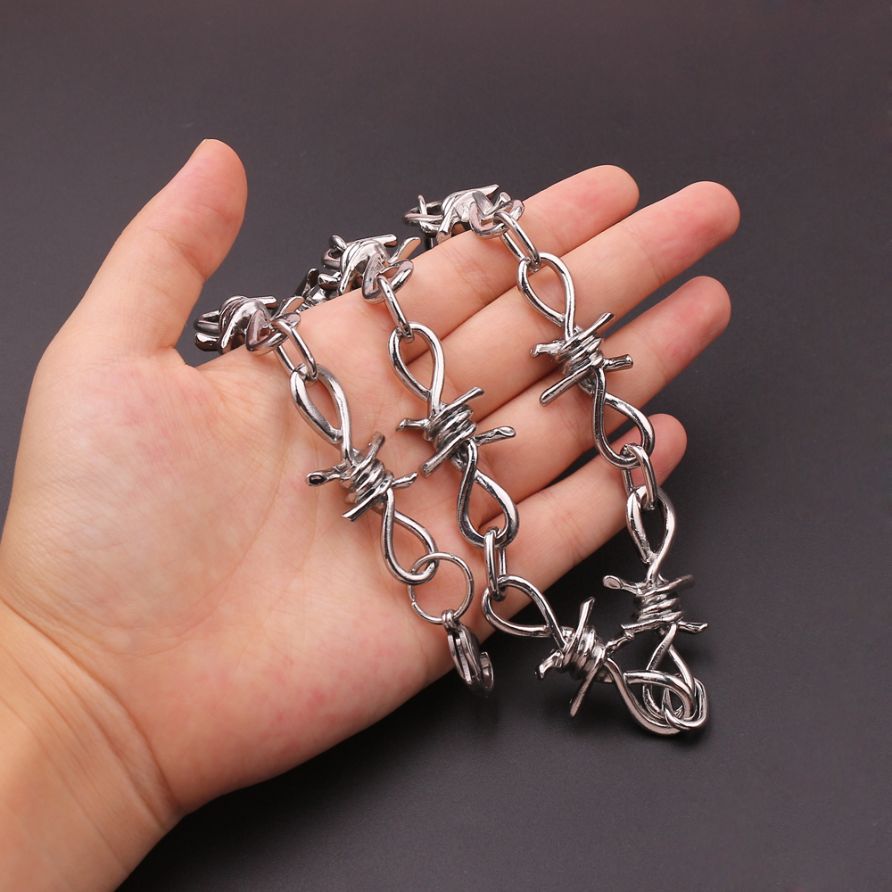 Wire Brambles Necklace Women Hip-hop Punk Style Barbed Wire Brambles Link Chain Choker Gifts for Friends Collares de Moda 2019