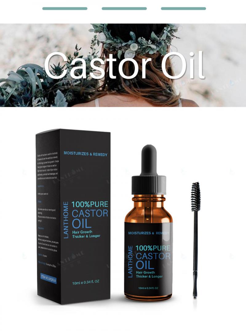 Pure Castor Oil Hair Essential Oil Natural Hair Growth Cream Castor Organic Eyelash Growth Eyebrow Enhancer Serum Hair CareTSLM1