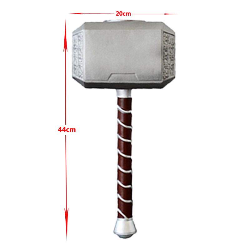 [New] 1: 1 Simulation 44cm/20cm PU/Metal The Thor hammer mjolnir model toy adult cosplay costume party model collection