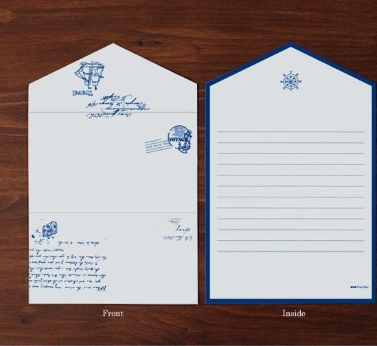1 Set 4 Design 4pcs Retro Blank Paper Envelopes+ 4pcs Hang Cards with string for Stationery Messaage Card Invitation Envelope