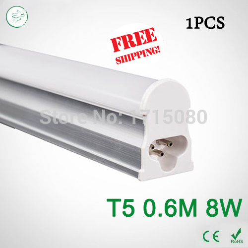 Super Brightness 8W T5 led Tubes 600mm SMD 2835 Led Bulbs lights Fluorescent Tubes AC85~265V Constant Current free shipping
