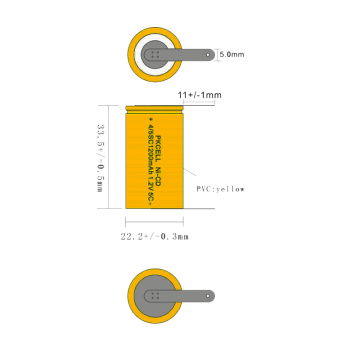 12Pcs PKCELL 1200mah Sub C SC 4/5sc 1.2V nicd Rechargeable Battery Flat Top With Tabs For Shaves And Emergency Lighting Radios