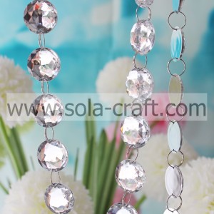 Brilliant Acrylic Crystal Bead Garland Diamond Faceted Strand