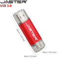 JASTER OTG USB Flash Drive 64GB Pen Drive 2 in 1 Type C & USB Stick 3.0 Flash Drive 16GB 32GB 8GB Pink Blue Golden Pendrive
