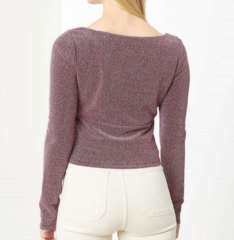 Fashion Shining Silver Long Sleeve T-Shirts