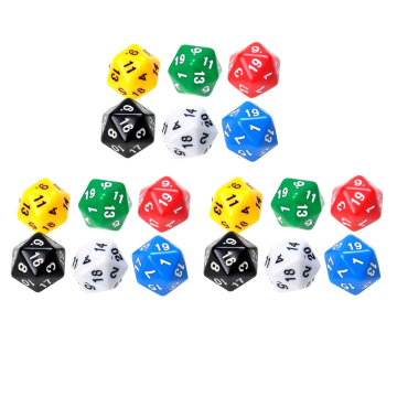 18/set Twenty Sided Dice Set for RPG D&D Roleplaying Party Casino Board Prop