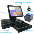 15 inch POS Software Touch Screen POS System Cash Register Machine For Restaurant Or Retail Store