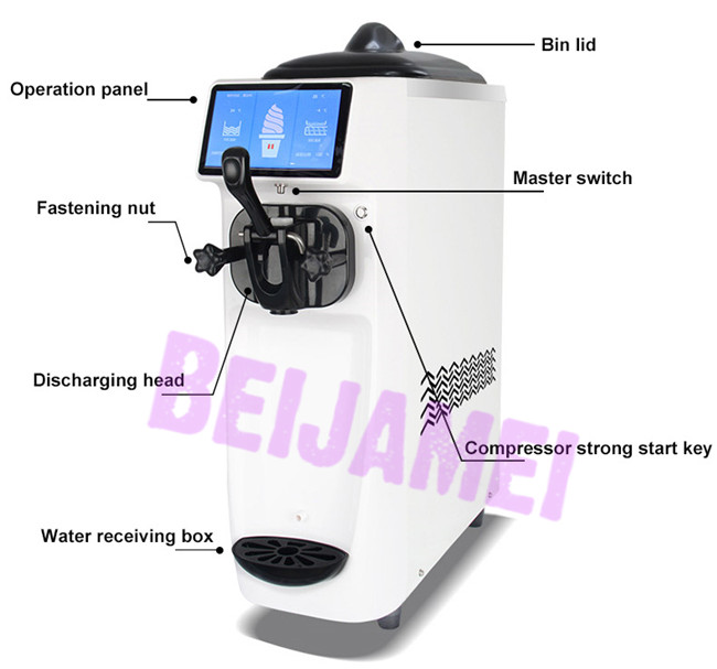 Beijamei New Commercial ice cream machine Fully Automatic soft ice cream making /machine for ice cream