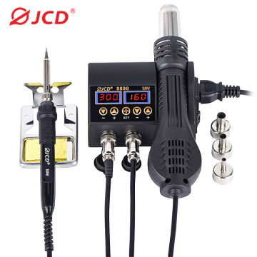 JCD 2in1 Soldering station SMD Hot Air Gun with Soldering Iron LCD Digital Display BGA Welding Repair Station power Tools 8898