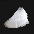 2 Crinoline 3 Layer Yarn White Petticoat for Long Tail Wedding Dress Vestido de Noiva Crinoline Rockabilly Petticoat Accessories