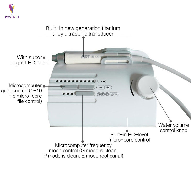 Commercial ultrasonic cleaning machine Plug-in light handle tooth cleaner Multifunctional detachable handle washing machine