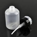 Portable 210ml Travel Cosmetics Bottle Empty Clear Pump Dispenser Plastic Bottle For Polish Remover Alcohol Liquid Oil Nail Art
