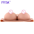 IVITA 3300g Realistic Fashion Silicone Breast Forms Artifical Silicone Fake Boobs For Crossdresser Transgender Enhancer Shemale