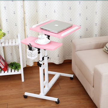 Foldable Computer Laptop Table Adjustable Portable Desk Stand for Bed Can be Lifted Standing Desk W/ Mouse-Pad Bedroom Furniture