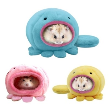 Cute Small Animal Cages Octopus Shape Rat Hamster Bird Squirrel Warm Soft Bed Pet Toy House