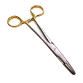 Gold handle insert with scissors needle holder double eyelid plastic surgery stainless steel tool multifunctional needle holder