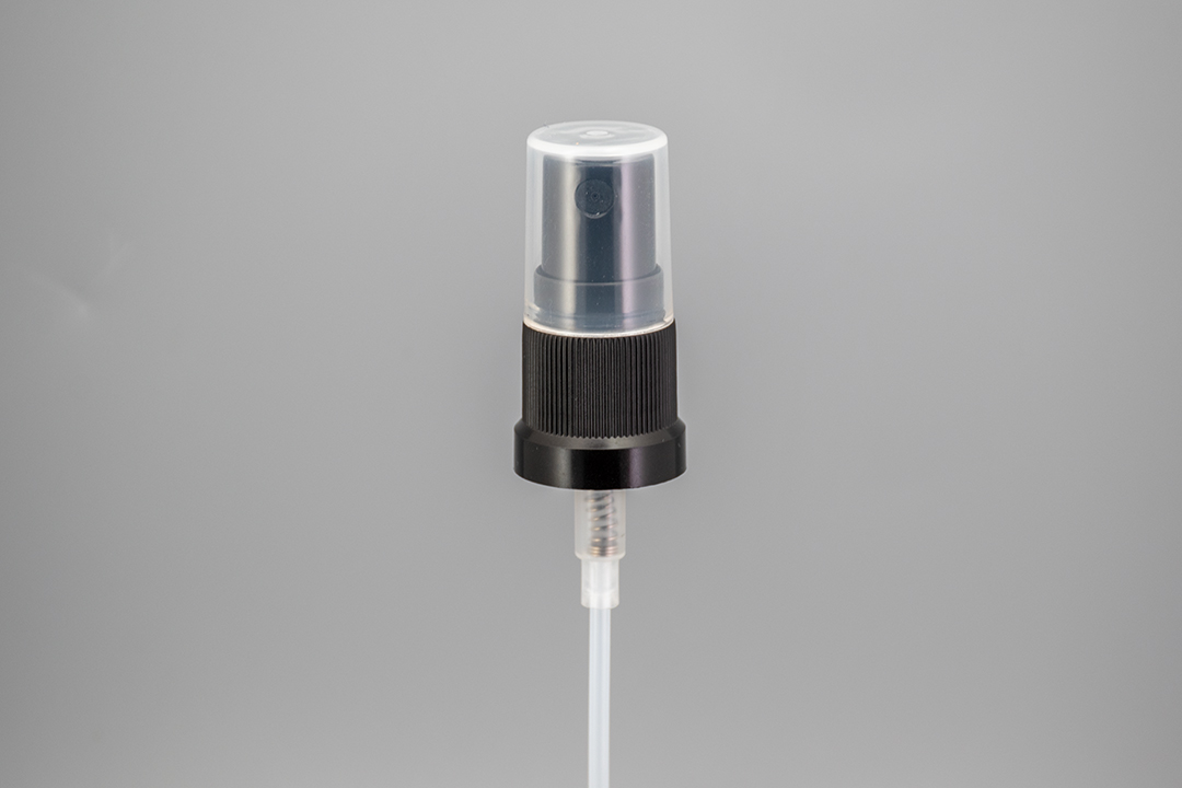 18/415 Black Ribbed Skirt Fine Mist Sprayer