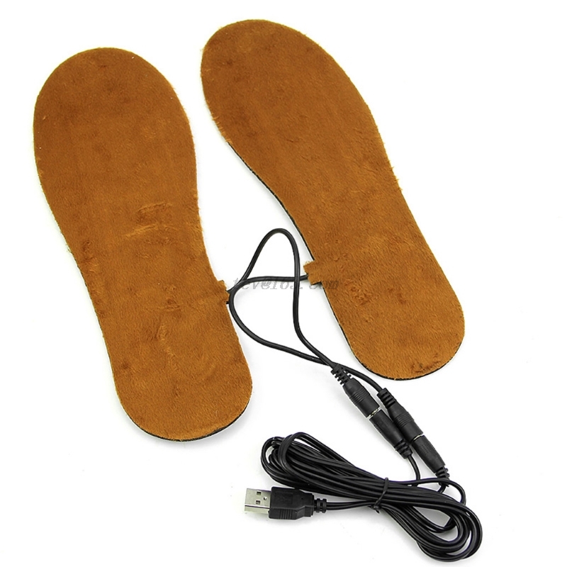 USB Electric Powered Heated Winter Insoles For Shoes Boots Keep Feet Warm